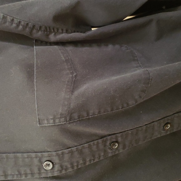 OneSource IML Solid Black Long Sleeve Button-Down Men's Shirt, Size Large - Picture 7 of 11